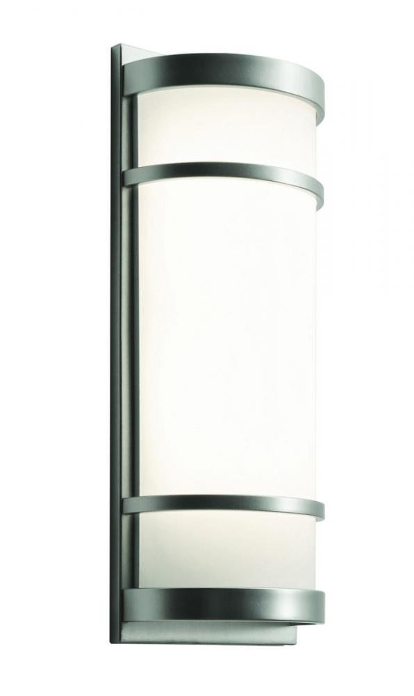 Brio LED Sconce - Satin Nickel Finish - White Acrylic Shade