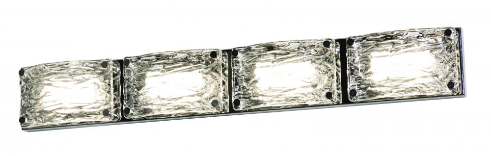 Glacier Vanity LED 40W - Polished Chrome - Clear