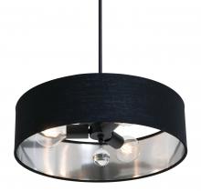 AFX Lighting, Inc. CLNP18MBBK-BKSL - Celine Pendant 18'' Medium Base BK - BKSL shade