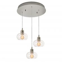 AFX Lighting, Inc. LNYP07MBSNRND3 - Laney 3 Light Round Pendant MB 120V,SN