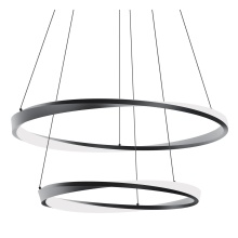 AFX Lighting, Inc. OBRP3240LAJUDBK - Oberon 40'' Double LED Pendant 120-277V 60W 5CCT BK