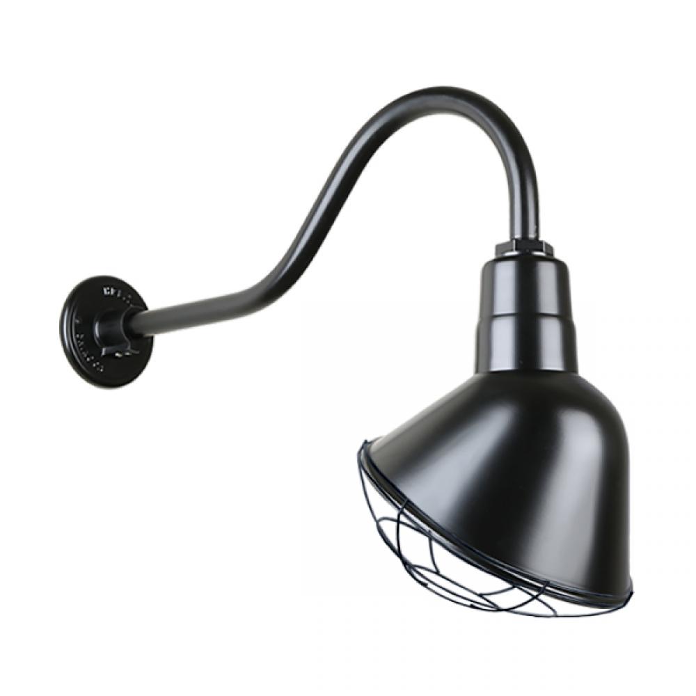 10" Gooseneck Light Angle Shade, QSNHL-A Arm, Wire Guard Accessory