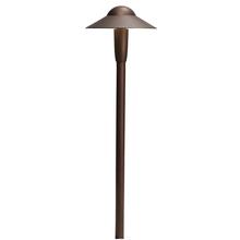 Kichler 15870AZT30R - 3000K 6" Dome LED Path Light Textured Architectural Bronze