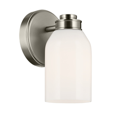 Kichler 55200NI - Shae 8.25" 1-Light Wall Sconce with White Opal Glass in Brushed Nickel