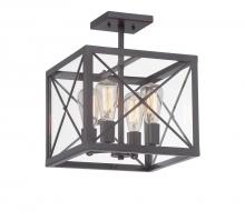 Designers Fountain 87311-SB - High Line 12.5" 4-Light Semi-Flush