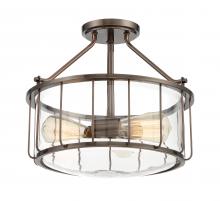 Designers Fountain 91311-SCB - Anson 2 Light Semi-Flush
