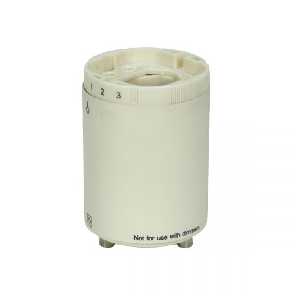 Smooth Phenolic Self-Ballasted CFL Lampholder; 277V, 60Hz, 0.15A; 13W G24q-1 And GX24q-1; 2"