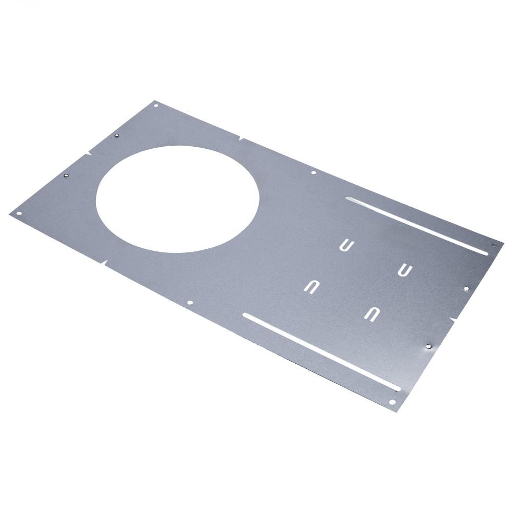 6-Inch Asymmetric New Construction Recessed Downlight Mounting Plate; Flat