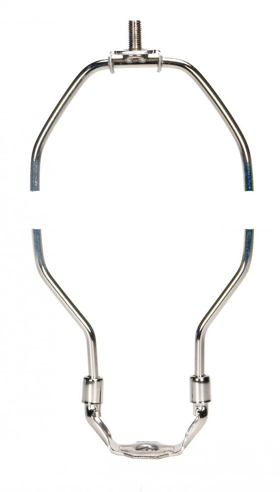 Light Duty Harp; Polished Nickel Finish; 9-1/2" Height; 1/8 IP Saddle; 1/4-27 Thread; 125 Carton