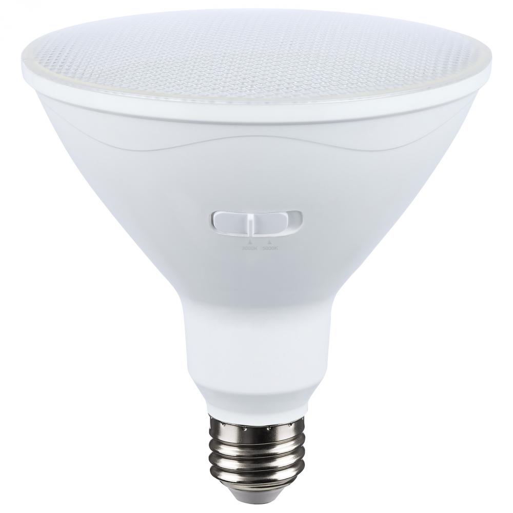 25 Watt PAR38 LED; 3000K/5000K CCT Selectable; High Lumen; Medium Base; White Finish; 120 Volt