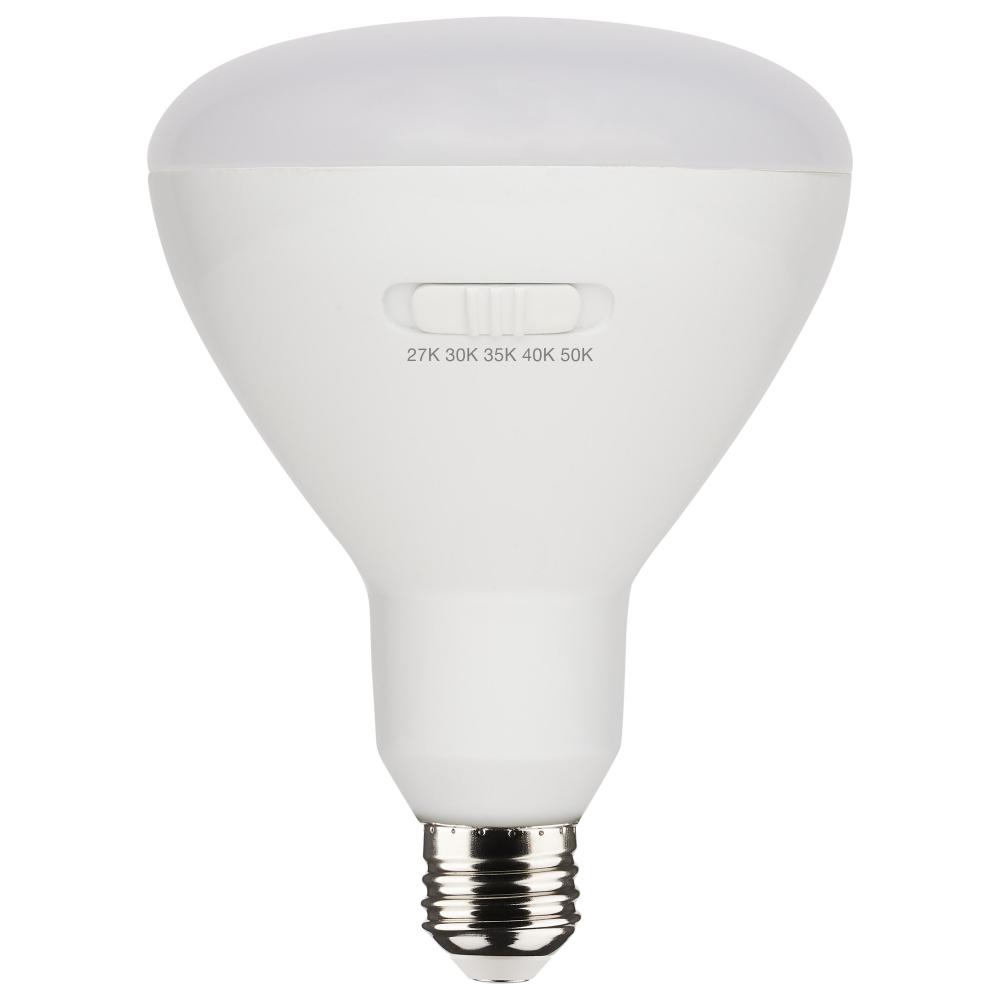 13 Watt BR40 LED; Medium Base; CCT Selectable; White Finish; 90 CRI; 120 Volt