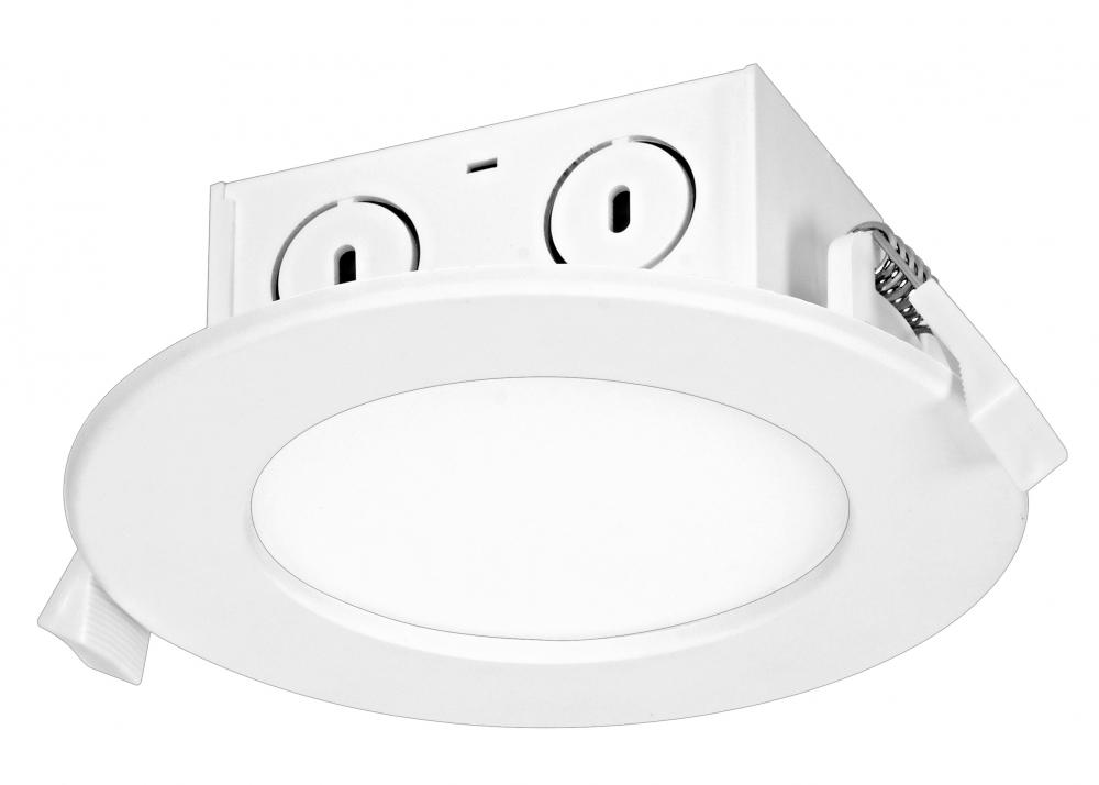 8.5 watt LED Direct Wire Downlight; Edge-lit; 4 inch; 4000K; 120 volt; Dimmable