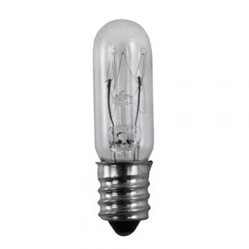 15 Watt T4 1/2 Incandescent; Clear; 1000 Average rated hours; 90 Lumens; Candelabra base; 130 Volt