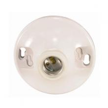 Satco Products Inc. 90/480 - 4 Terminal Keyless White Phenolic Ceiling Receptacle; Screw Terminals; 4-1/2" Diameter; 660W;