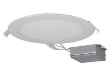Satco Products Inc. S11607 - 24 watt LED Direct Wire Downlight; Edge-lit; 8 inch; 4000K; 120 volt; Dimmable; Round; Remote Driver