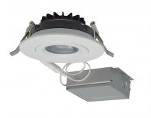 Satco Products Inc. S11618 - 12 watt LED Direct Wire Downlight; Gimbaled; 4 inch; 3000K; 120 volt; Dimmable; Round; Remote