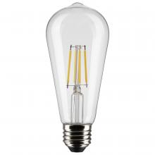 Satco Products Inc. S21361 - 5 Watt ST19 LED; Clear; Medium base; 90 CRI; 3000K; 120 Volt