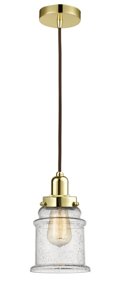 Whitney - 1 Light - 8 inch - Gold - Cord hung - Mini Pendant