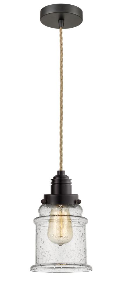 Winchester - 1 Light - 8 inch - Oil Rubbed Bronze - Cord hung - Mini Pendant