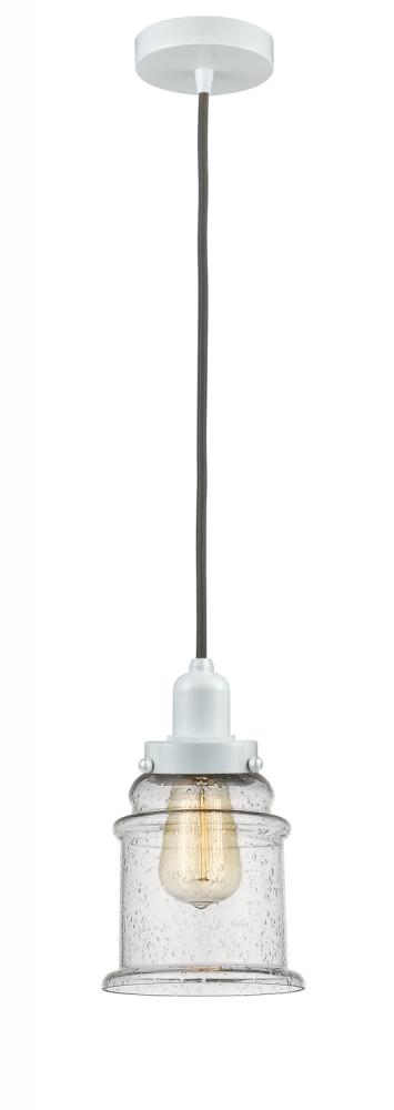 Whitney - 1 Light - 8 inch - White - Cord hung - Mini Pendant