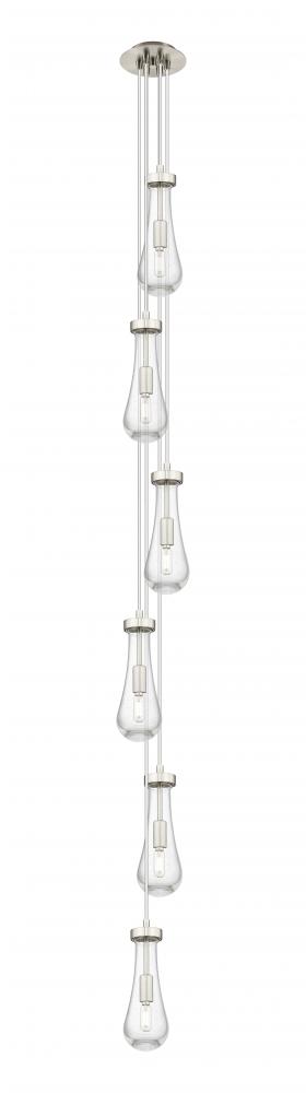Owego - 6 Light - 7 inch - Brushed Satin Nickel - Multi Pendant