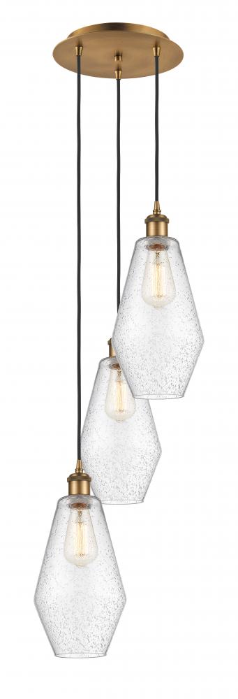 Cindyrella - 3 Light - 14 inch - Brushed Brass - Cord Hung - Multi Pendant