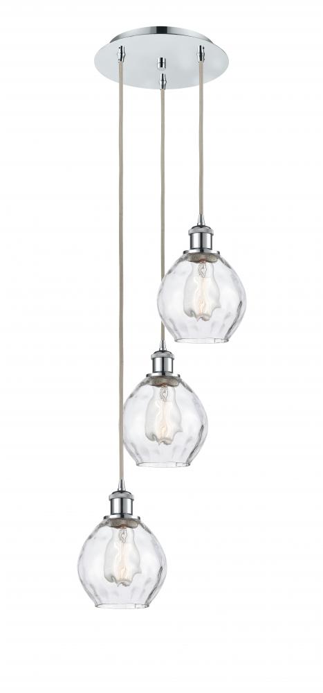 Waverly - 3 Light - 13 inch - Polished Chrome - Cord Hung - Multi Pendant