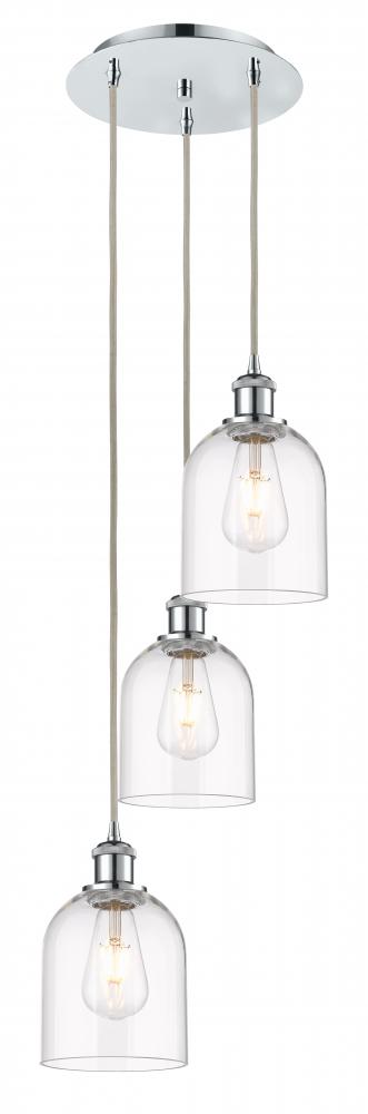 Bella - 3 Light - 12 inch - Polished Chrome - Cord hung - Multi Pendant