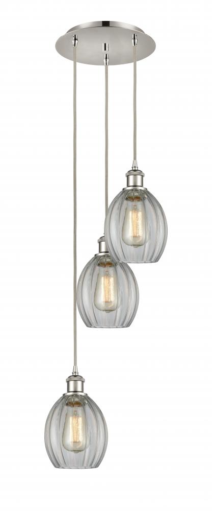 Eaton - 3 Light - 12 inch - Polished Nickel - Cord Hung - Multi Pendant