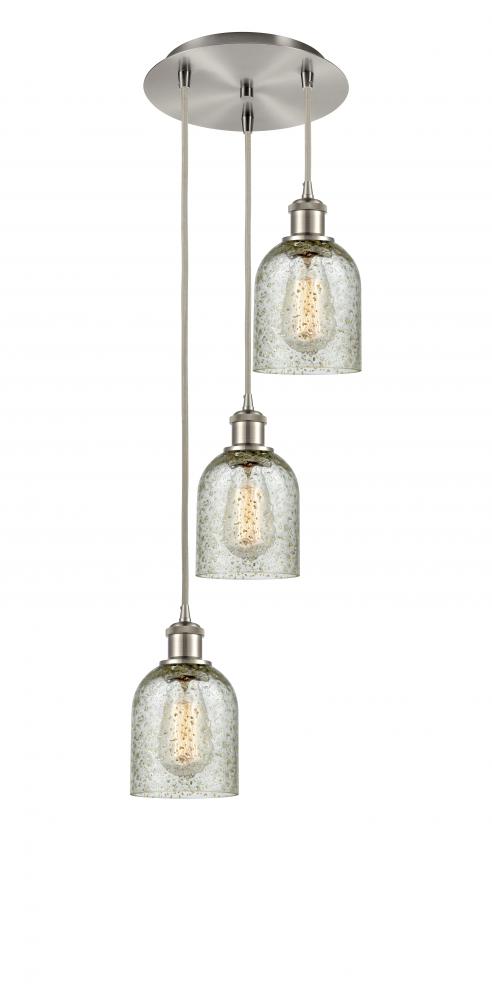 Caledonia - 3 Light - 12 inch - Brushed Satin Nickel - Cord Hung - Multi Pendant