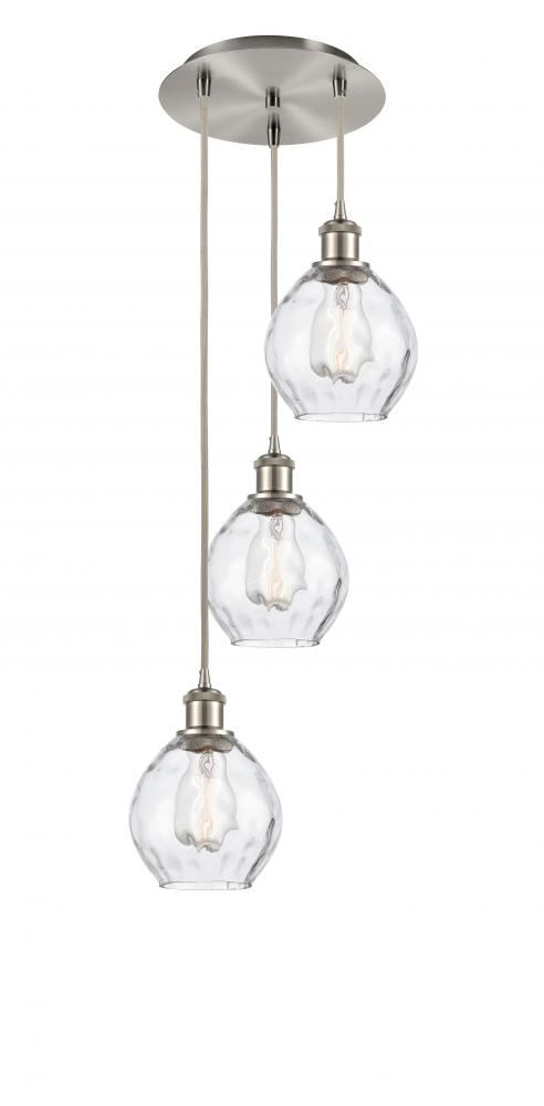 Waverly - 3 Light - 13 inch - Brushed Satin Nickel - Cord Hung - Multi Pendant