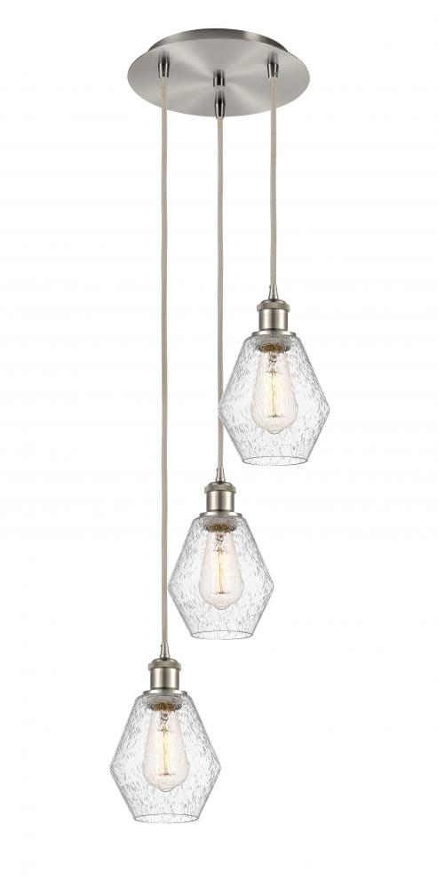 Cindyrella - 3 Light - 13 inch - Brushed Satin Nickel - Cord Hung - Multi Pendant