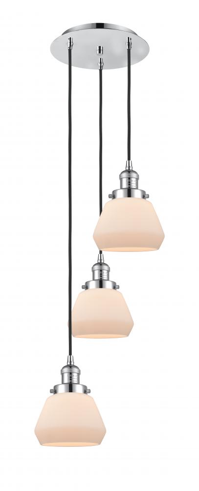 Fulton - 3 Light - 14 inch - Polished Chrome - Cord hung - Multi Pendant