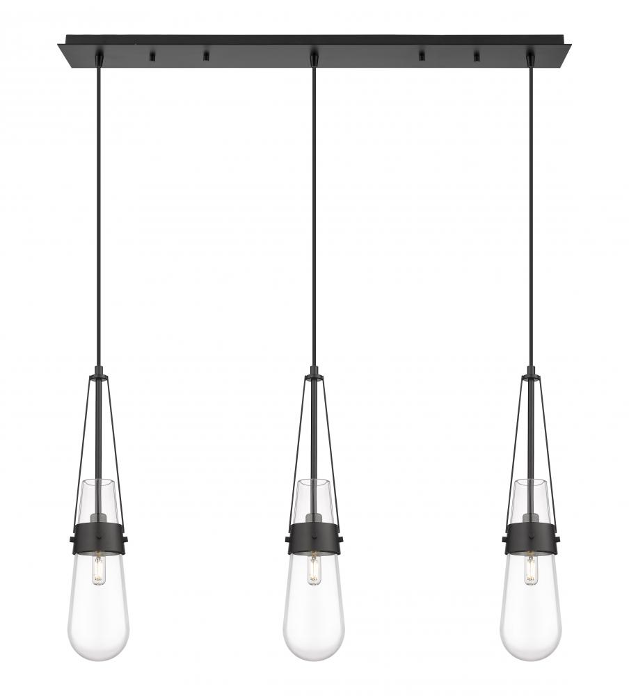 Milan - 3 Light - 36 inch - Matte Black - Linear Pendant