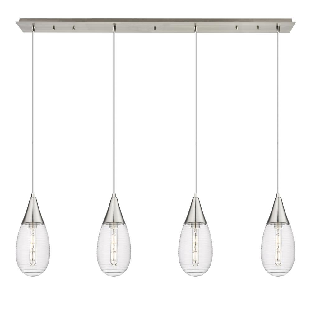 Malone - 4 Light - 50 inch - Brushed Satin Nickel - Linear Pendant