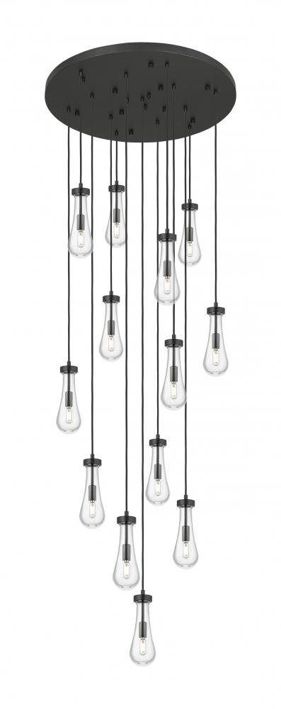 Owego - 13 Light - 32 inch - Matte Black - Multi Pendant