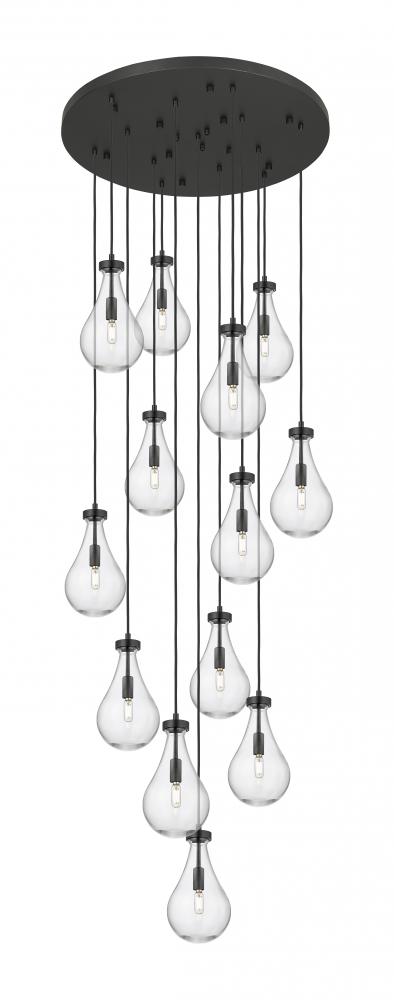 Owego - 13 Light - 32 inch - Matte Black - Multi Pendant