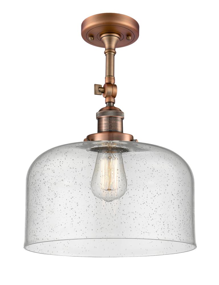 Bell - 1 Light - 12 inch - Antique Copper - Semi-Flush Mount