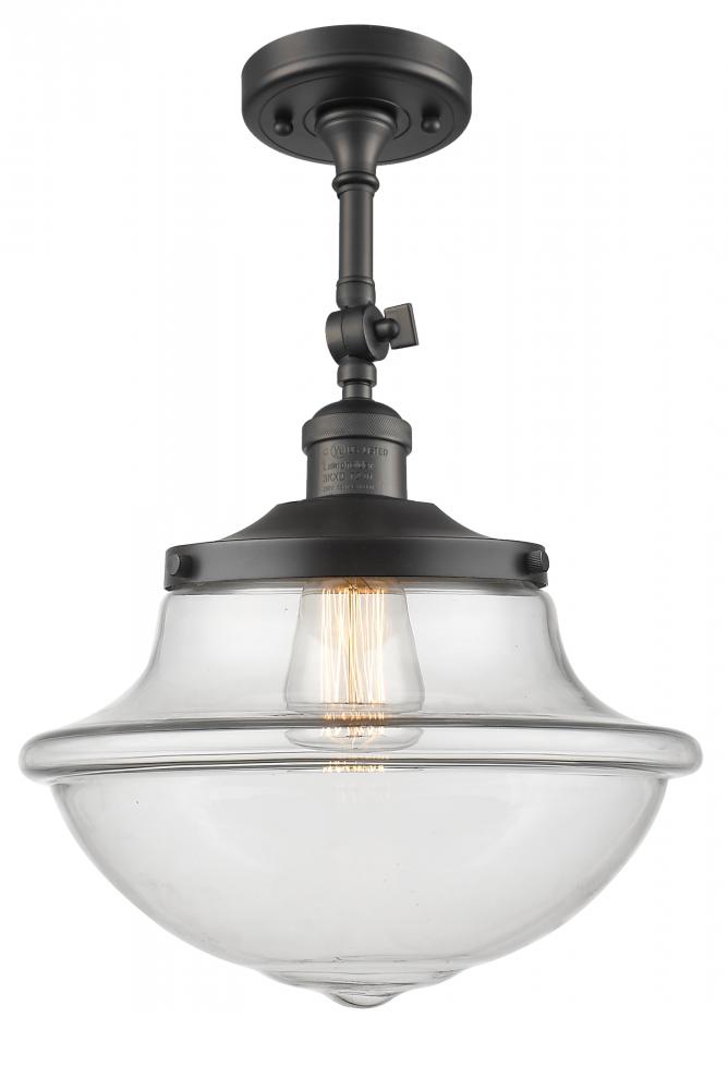 Oxford - 1 Light - 12 inch - Oil Rubbed Bronze - Semi-Flush Mount