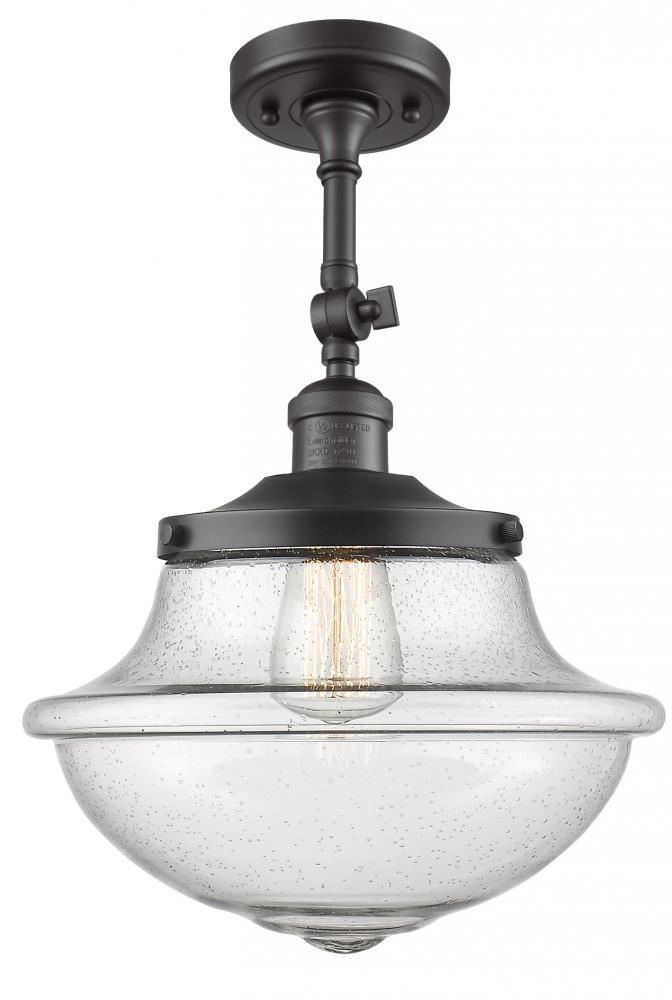 Oxford - 1 Light - 12 inch - Oil Rubbed Bronze - Semi-Flush Mount