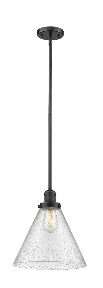 Cone - 1 Light - 12 inch - Oil Rubbed Bronze - Stem Hung - Mini Pendant