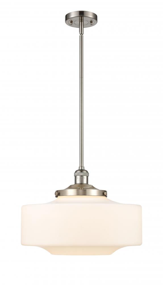 Bridgeton - 1 Light - 16 inch - Brushed Satin Nickel - Stem Hung - Mini Pendant