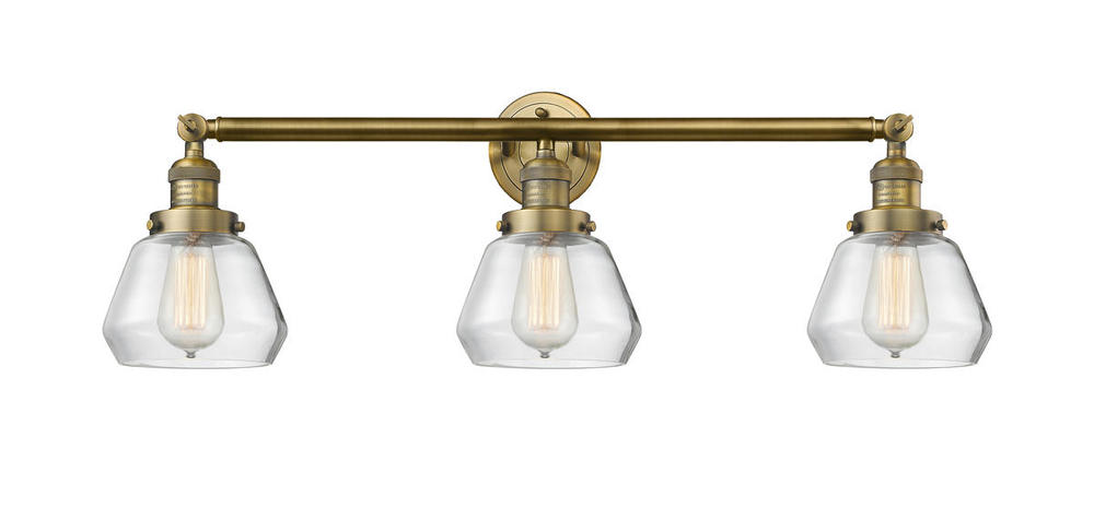 Fulton - 3 Light - 30 inch - Brushed Brass - Bath Vanity Light