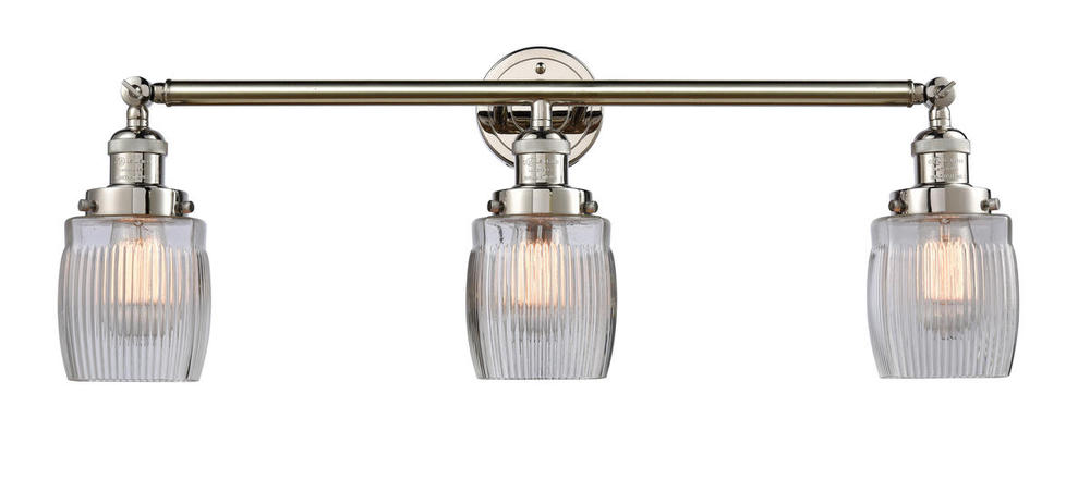 Colton - 3 Light - 32 inch - Polished Nickel - Bath Vanity Light