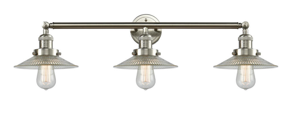 Halophane - 3 Light - 33 inch - Brushed Satin Nickel - Bath Vanity Light