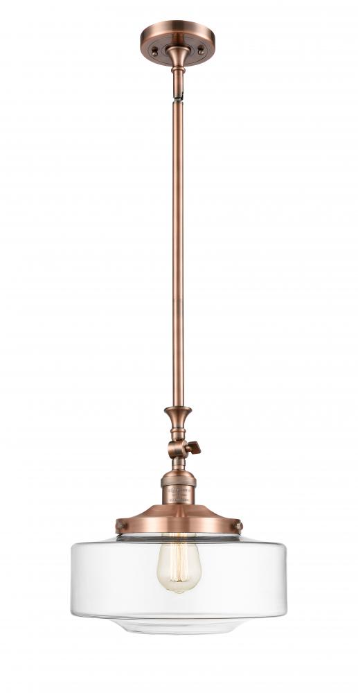 Bridgeton - 1 Light - 12 inch - Antique Copper - Stem Hung - Mini Pendant