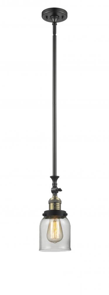 Bell - 1 Light - 5 inch - Black Antique Brass - Stem Hung - Mini Pendant