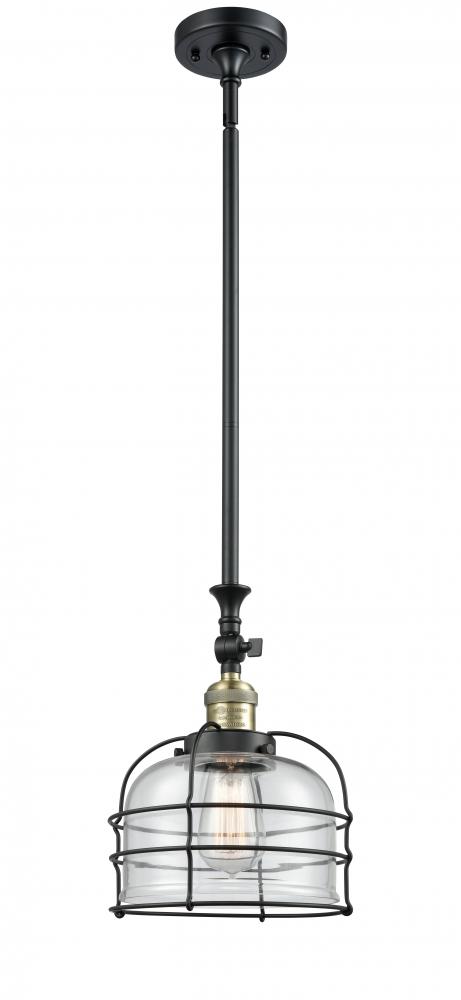 Bell Cage - 1 Light - 9 inch - Black Antique Brass - Stem Hung - Mini Pendant