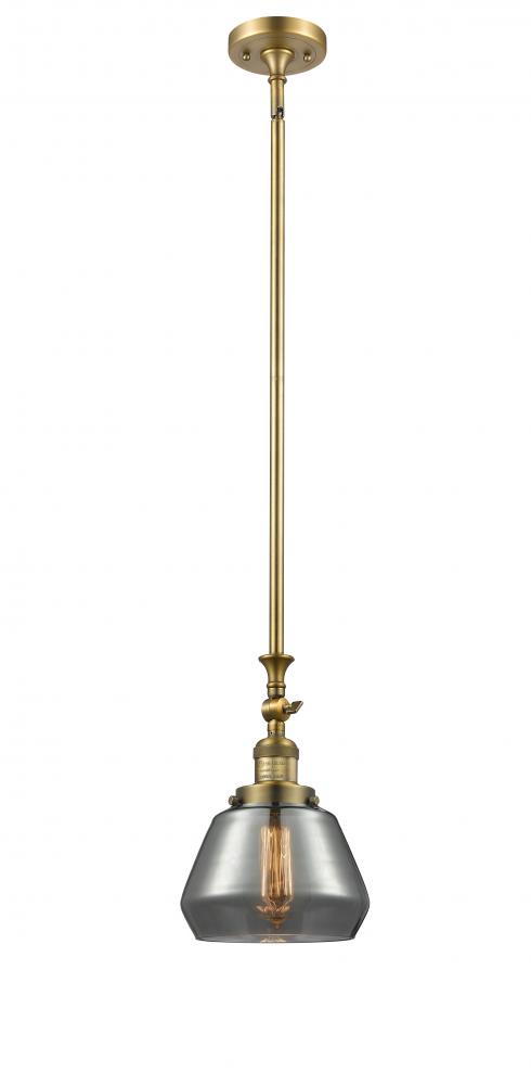 Fulton - 1 Light - 7 inch - Brushed Brass - Stem Hung - Mini Pendant