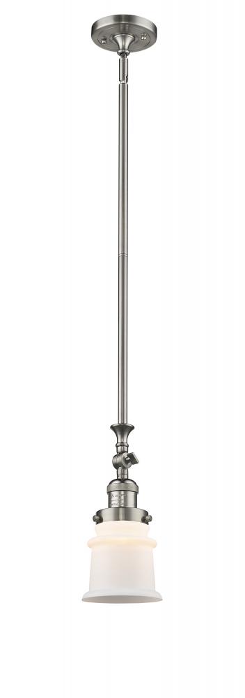 Canton - 1 Light - 5 inch - Brushed Satin Nickel - Stem Hung - Mini Pendant